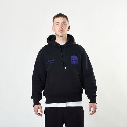 Deface Topo Reflective Hoodie (Black/Photon Purple)