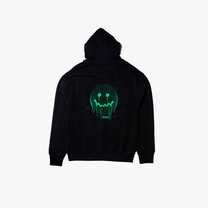 Deface TOPO Hoodie (Black/Green)