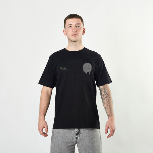Deface Topo Dual Logo  Tee (Black/Ion Silver)