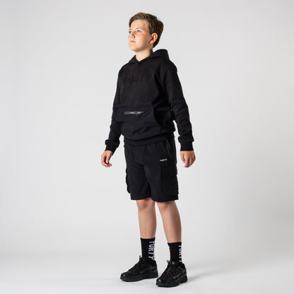 Jnr Tech Latta Tech Cargo Short (Black)