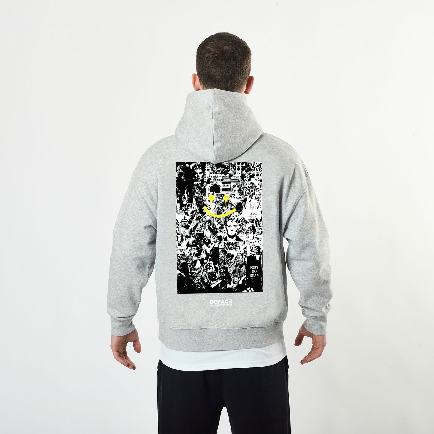 Deface Writer Hoodie (Grey/Yellow)