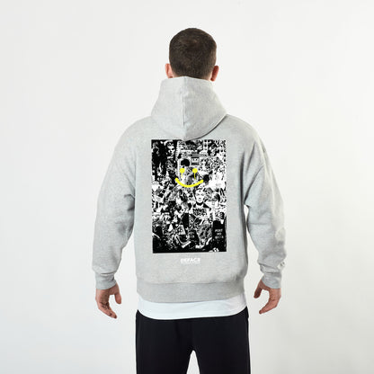 Deface Writer Hoodie (Grey/Yellow)
