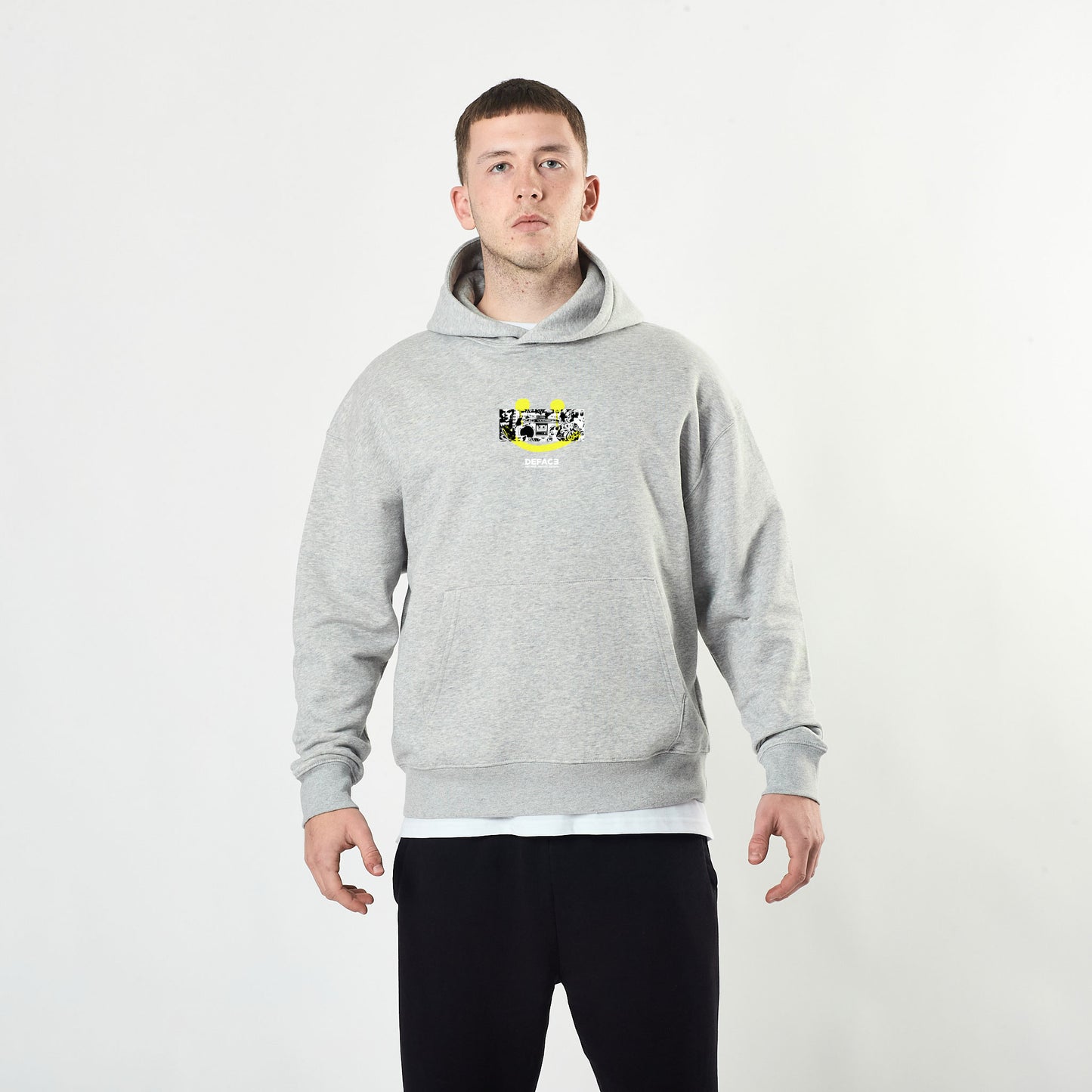 Deface Writer Hoodie (Grey/Yellow)