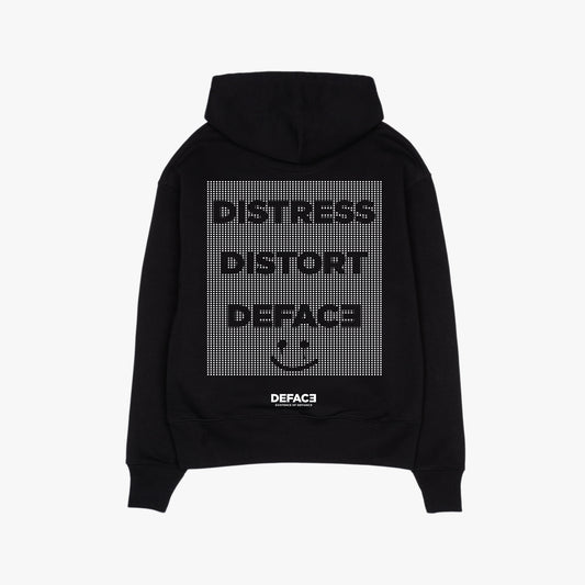 Deface Polka Hoodie (Black)