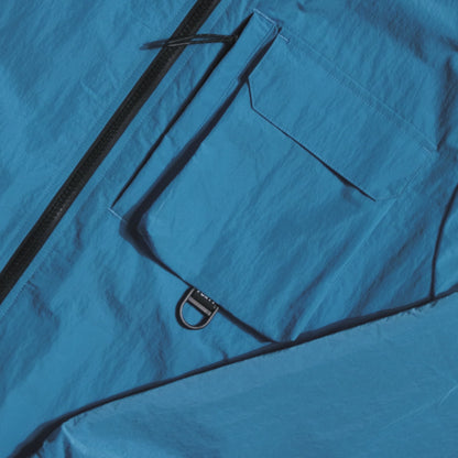 Jethro Hooded Overshirt (Metallic Nordic Blue)