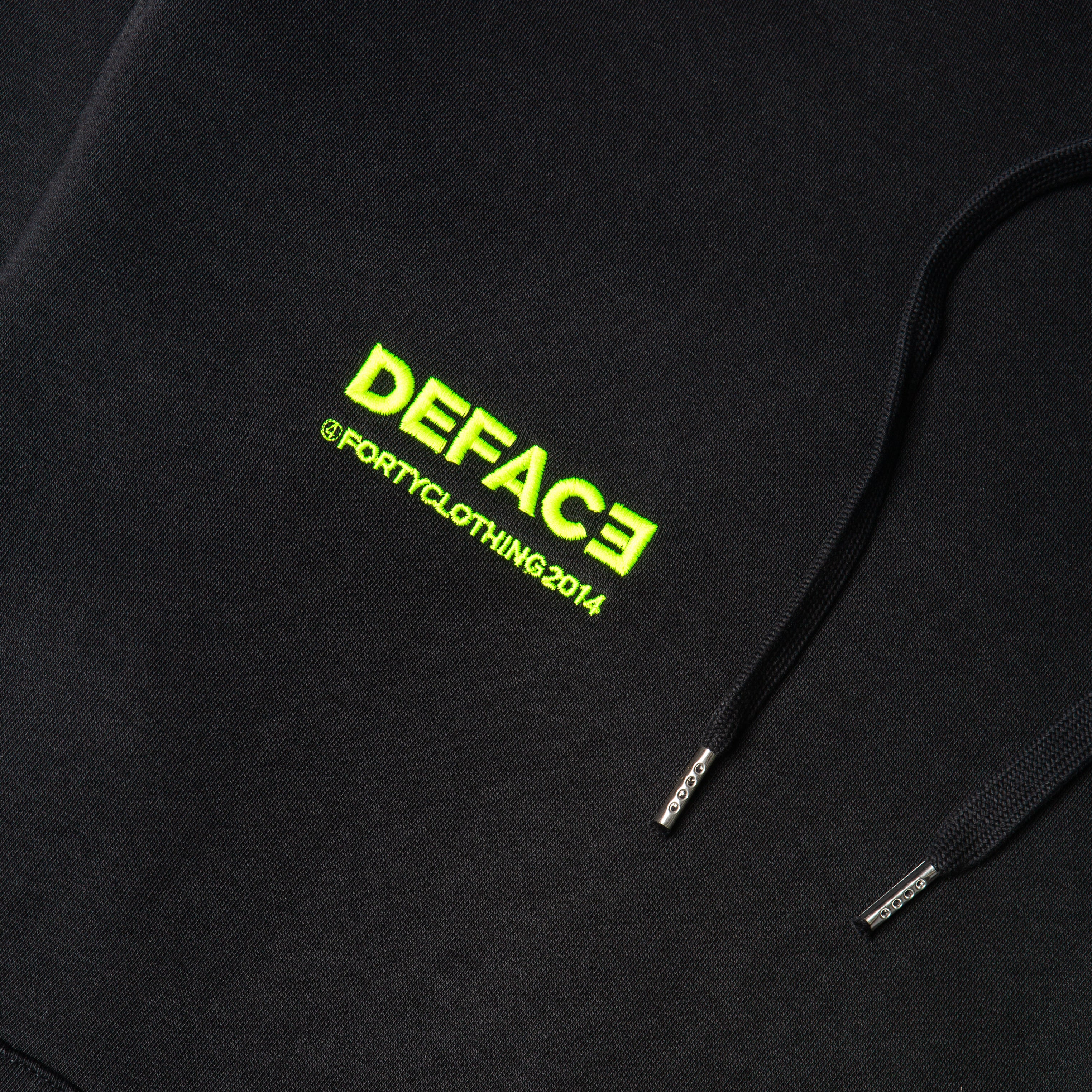 Deface TOPO Hoodie (Black/Fluorescent)