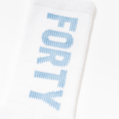 Ayton Socks (White/Sky Blue)